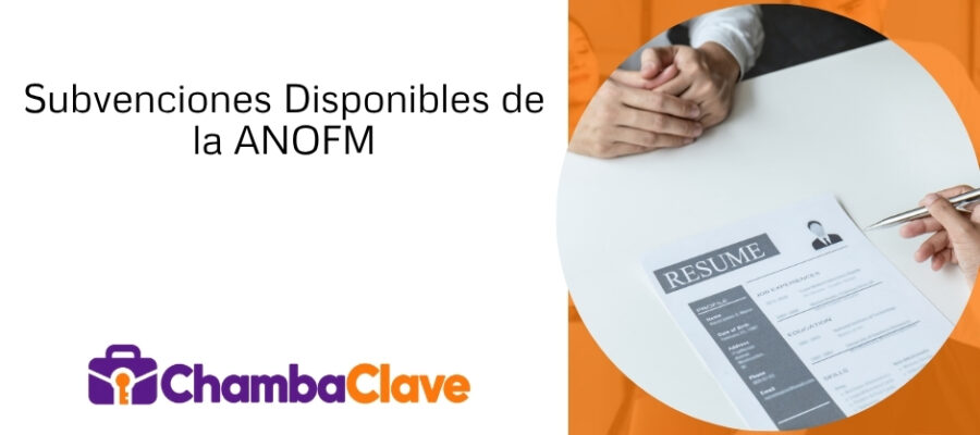 Subvenciones Disponibles de la ANOFM